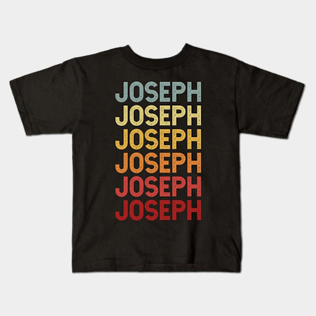 Joseph Name Vintage Retro Gift Named Joseph Kids T-Shirt by CoolDesignsDz